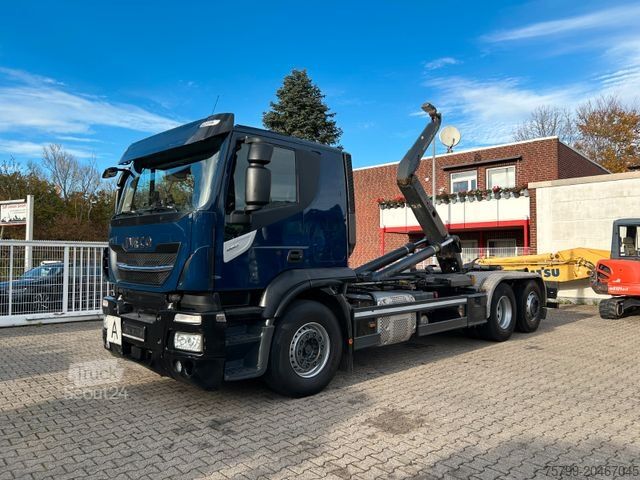 Kroklastbil IVECO 460 Stralis MEILLER Abroller mit LIft-Lenkachse