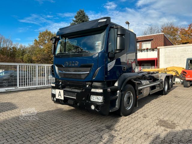 Kroklastbil IVECO 460 Stralis MEILLER Abroller mit LIft-Lenkachse