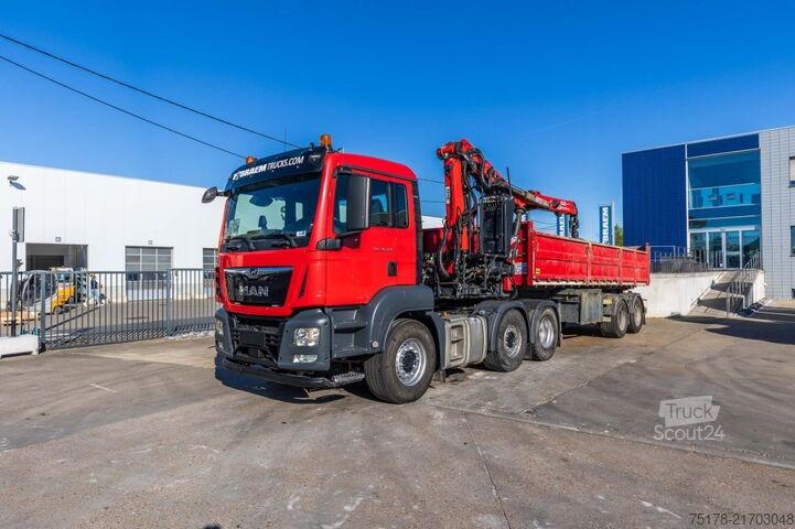 Camion-benne avec grue MAN TGS 26.420 BLS-6x2/4+ EPSILON Q200Z