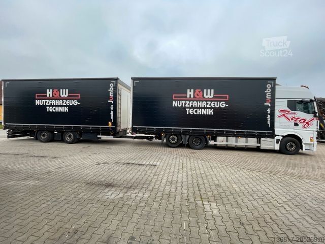 Caminhão jumbo MAN TGX 26.510 6x2 LLL Retarder Jumbo Zug H&W Anhäng