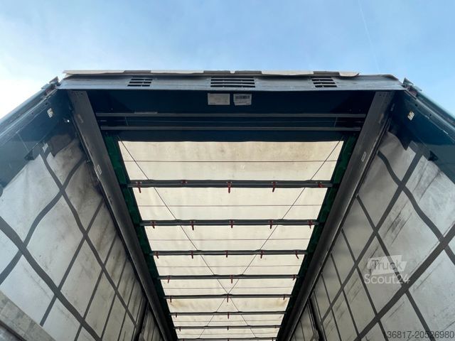 Auflieger mit Pritsche & Plane KRONE SD Plane Mega Edscha Hubdach 2x Liftachse