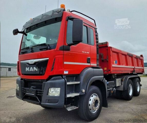 شاحنة قلابة ثلاثية الاتجاه MAN TGS 26.480 6x4 BL Bordmatik AHK Klima