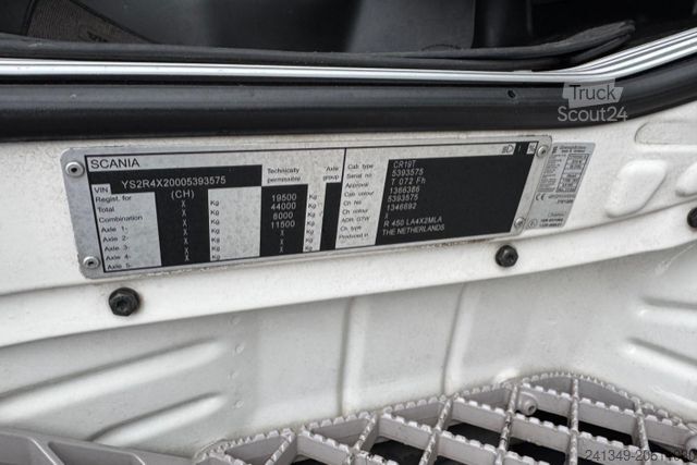 Standard tractor unit SCANIA R450 4x2 Tanks 1000L No EGR