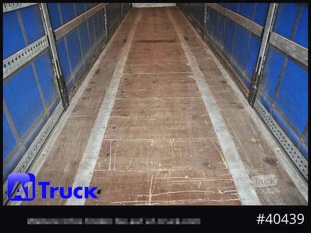 Auflieger mit Pritsche & Plane SCHMITZ Tautliner, Code XL, Bahn, verzinkt