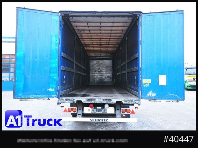 Auflieger mit Pritsche & Plane SCHMITZ Tautliner, Code XL, Bahn, verzinkt