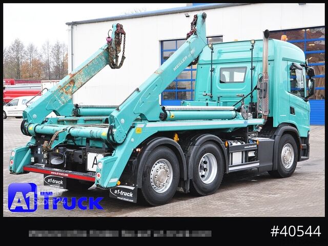 Pašizgāzējs kravas automobilis SCANIA G410 Meiller AK 16 Funk