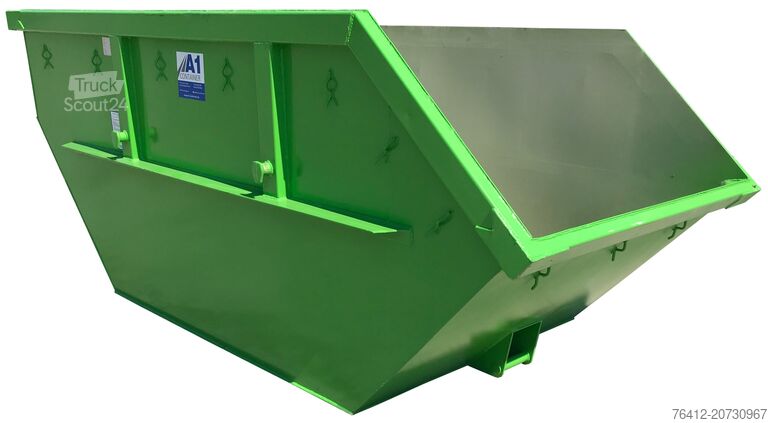 Krogcontainer A1 Container Absetzmulde 7 m³ ? RAL 6018 Gelbgrün ? Absetzcontainer