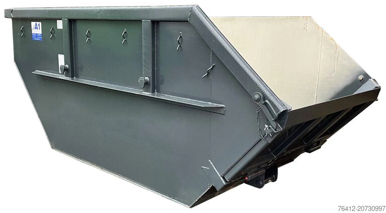 Haakarmcontainer A1 Container Absetzmulde 7 m³ mit Bauschuttklappe - RAL 7016 Anthrazitgrau - Absetzcontainer