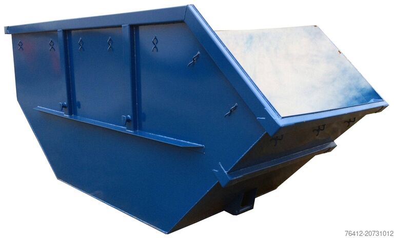 Krogcontainer A1 Container Absetzmulde 10 m³ asym. offen ? RAL 5010 Enzianblau ? Absetzcontainer