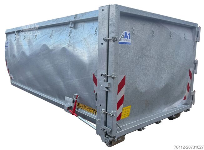 Roll-off container A1 Container 2. WAHL! ECOLINE 20 m³ verzinkt - Einflügeltür mit Gummidichtung - Abrollcontainer