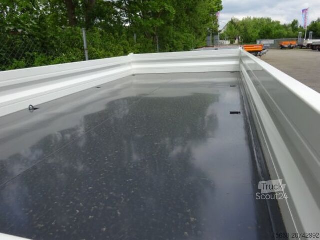 Самосвално ремарке Möslein TTD 11 Weiß neuer Tandem 3- Seitenkipper Tieflader-- Neufahrzeug --