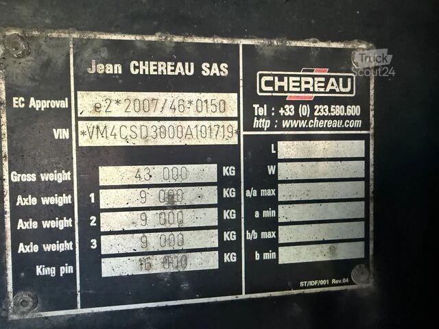 Kühl-/Tiefkühltransport Chereau inogam 2014 thermo-king SLXe300