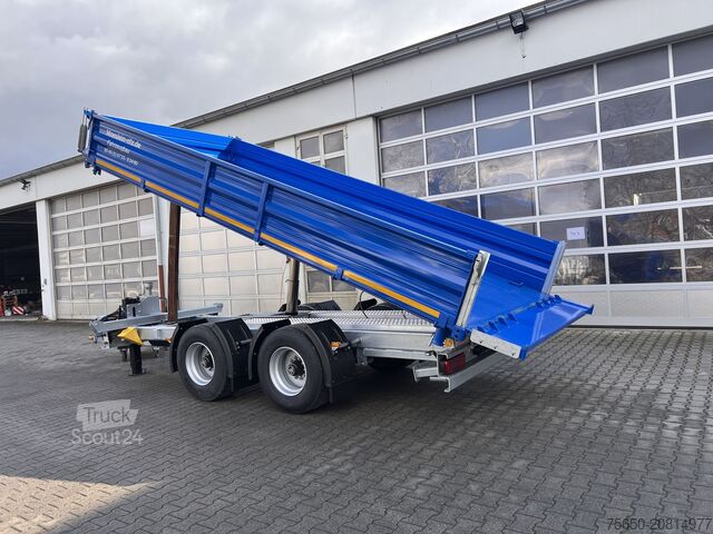 Kiepaanhangwagen Möslein TTD 19 B  neuer 19 t Tandemkipper- Tieflader hydraulischer Klappe