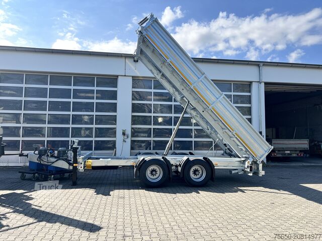 Kiepaanhangwagen Möslein TTD 19 B neuer 19 t Tandemkipper- Tieflader hydraulischer Klappe