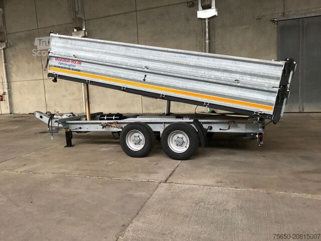 Kiepaanhangwagen Möslein TTD13- BA Verzinkt 13 t Tandem Kipper Tiefladermit Bordwand- Aufsatz-- Neufahrzeug --