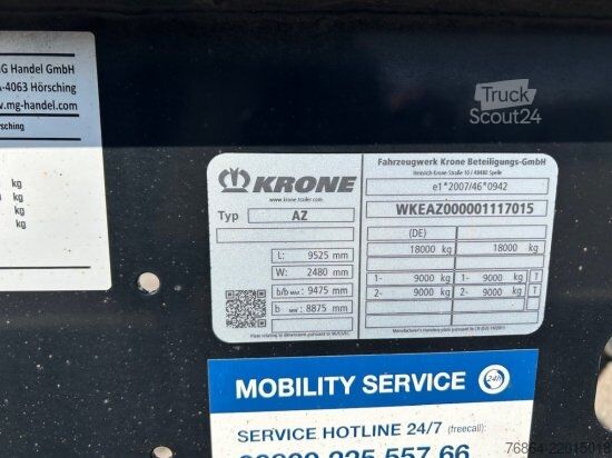 Wissellaadbak-oplegger KRONE AZ, MAXI-LAFETTE  BPW-ACHSEN