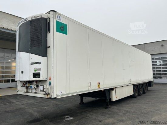 Low loader semitrailer SCHMITZ SCB S3B KüHLAUFLIEGER, TK SLXE 400, BLUMENBREITE