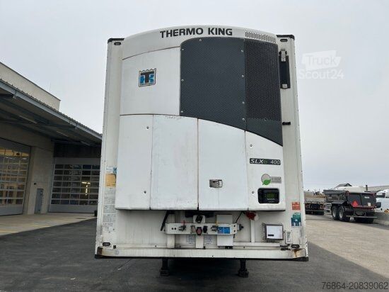 Low loader semitrailer SCHMITZ SCB S3B KüHLAUFLIEGER, TK SLXE 400, BLUMENBREITE