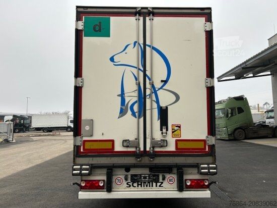 Low loader semitrailer SCHMITZ SCB S3B KüHLAUFLIEGER, TK SLXE 400, BLUMENBREITE