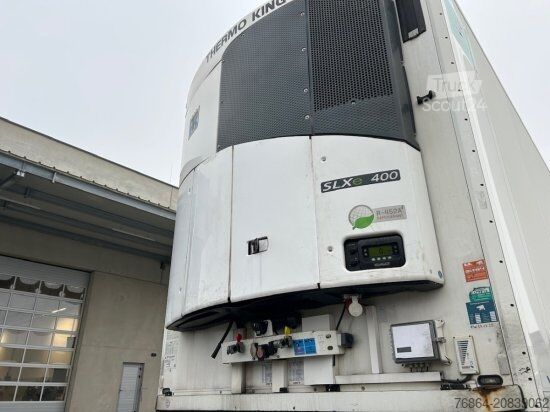 Low loader semitrailer SCHMITZ SCB S3B KüHLAUFLIEGER, TK SLXE 400, BLUMENBREITE