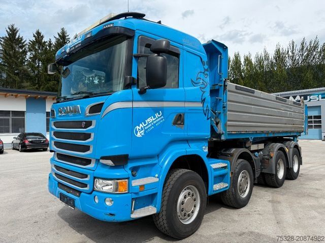 Tipper truck SCANIA R450 8X4 Retarder Meiller Bordmatik