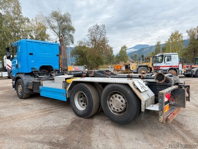 Autocamion cu cârlig pentru containere SCANIA G450 6X2 Lift/gelenkt Knick Opticruise Kupplung