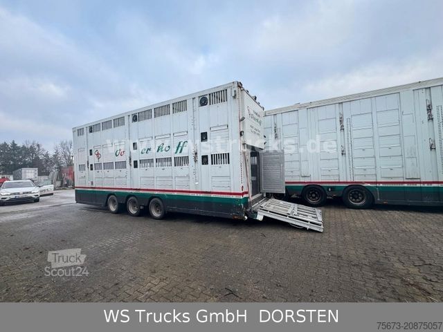 Remorque de transport de chevaux MENKE-JANZEN Tandem 3 Achsen 2 Stock Eigenes Aggregat