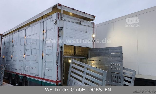 Remorque de transport de chevaux MENKE-JANZEN Tandem 3 Achsen | 2 Stock | Hubdach | Aggregat