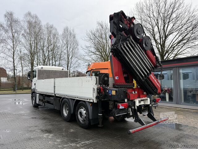 Camion plateau MAN TGS 26.440 6X2-4 Kran HMF 3220 bis 29 Meter