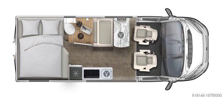 SkĂ„pbil EURA MOBIL VAN 595 HB Automatikgetriebe, RĂŒckfahrkamera