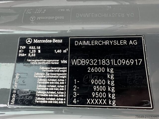 Châssis de camion Mercedes-Benz Actros 3346 AK 6x6 Actros 3346 AK 6x6