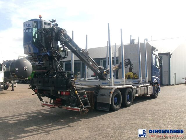 Kranwagen Mercedes Actros 2663 6x4 Euro 6 loglift F96 crane timber...