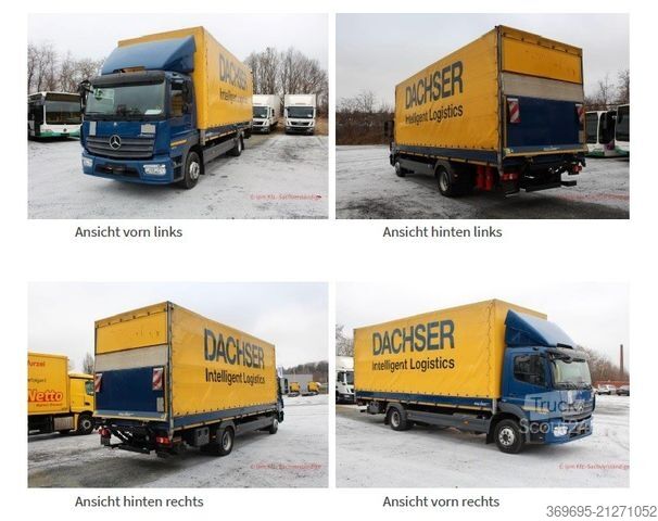 Flaklastbil med kapell MERCEDES-BENZ Atego 1223 L