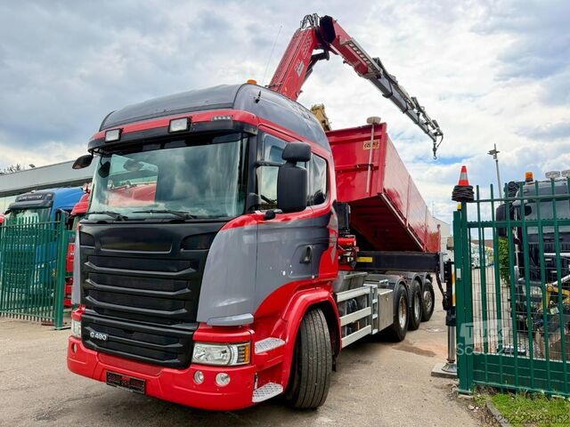 منصة التحميل Scania G490 8x4 TRIDEM PRITSCHE + KRAN FASSI F275A.2.2...