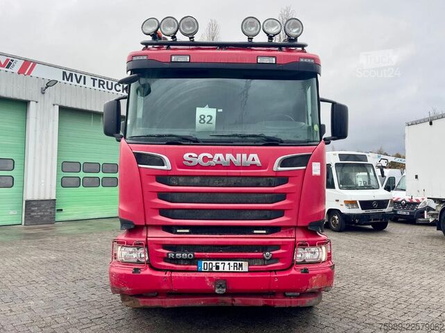 Шаси с кабина Scania R580 V8 6x4,  RETARDER, 614915 km FULL SPRING! ...