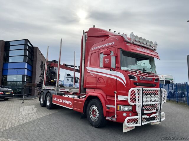 Holztransporter Scania R730 Woodtransport / 6x4 / Hiab Crane / Retarde...