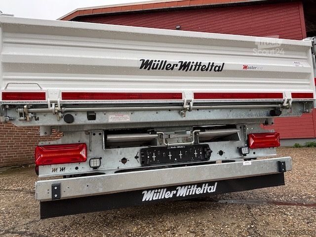 Tresidet tipvognstrailer MÜLLER-MITTELTAL KA-TA-R 11,9/ Breitreifen, Alu-Rampen, LED