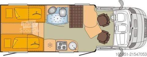 Ημιενσωματωμένο αυτοκινούμενο τροχόσπιτο Bürstner Nexxo T 690 Fifty-Five