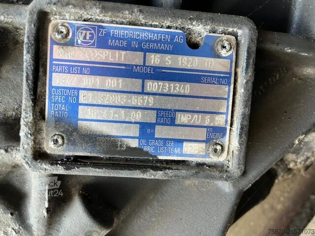 Transmission DAF versnellingsbak 16S1920 TD New Ecosplit 16.41-1.00