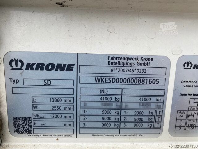 Schuifzeilen Krone SD Tautliner / Boorden / Dhollandia Laadklep / ...