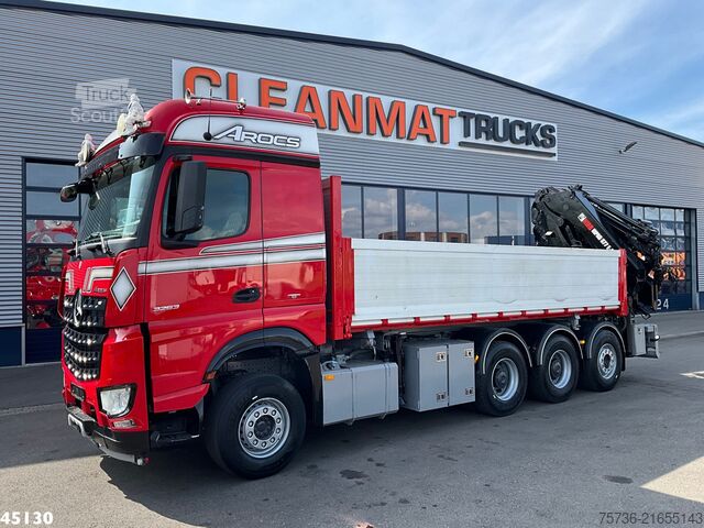 Camião basculante com grua Mercedes-Benz Arocs 3263 8x4 Euro 6 Hiab 37 Tonmeter laadkraa...