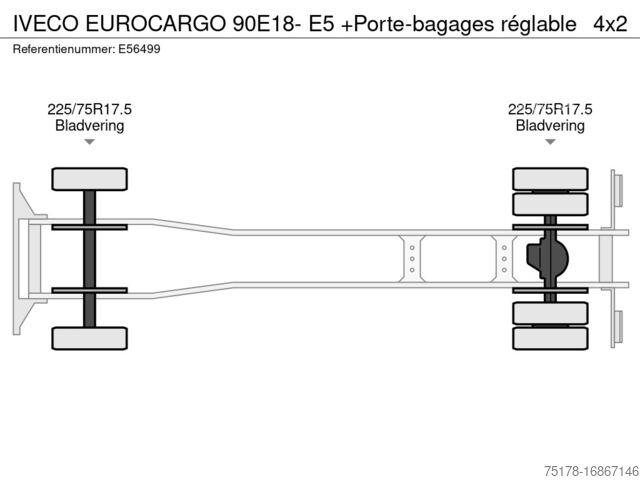 Bavul IVECO EUROCARGO 90E18- E5 +Porte-bagages réglable