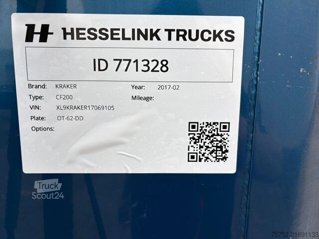 Hareketli zemin Kraker CF200 K-Force 92m3 Wabco Smartboard BPW-Assen N...