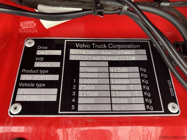 Haakarmsysteem Volvo FH 500 Globetrotter 8x2 Tridem / VDL Hook 25 To...