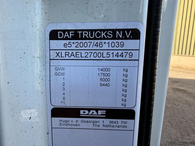 Bőrönd DAF LF 4X2 2022 BRINKS + BAR KLEP  173.942 km