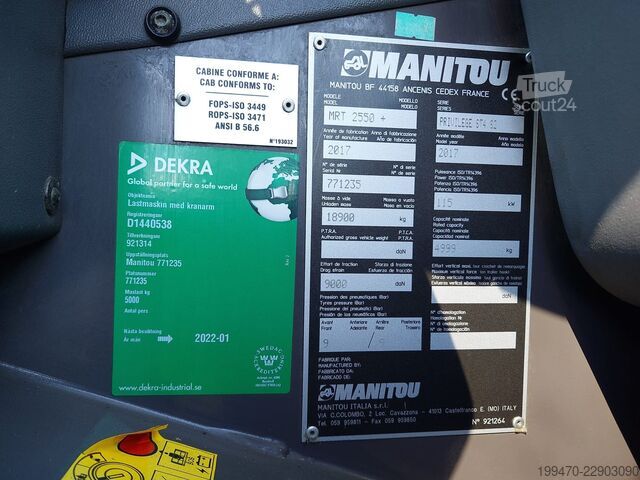 Телескопичен манипулатор Manitou MRT 2550