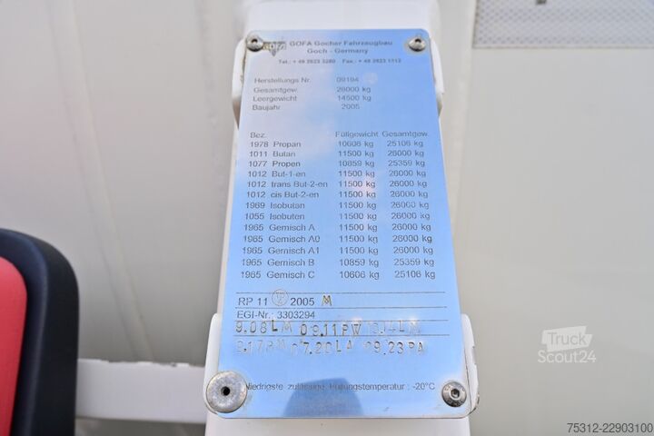 Цистернов камион Gofa Lkw Wechselaufbau Gastank  11500 kg