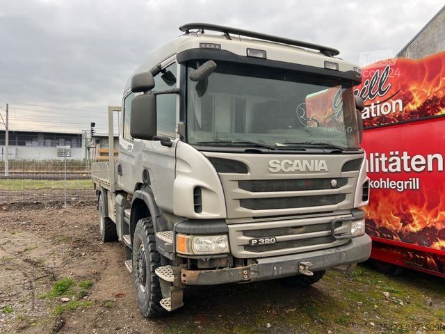 Camion cu platformă SCANIA P 320 4x4 /AC/Standhzg/EU6 Single Bereifung