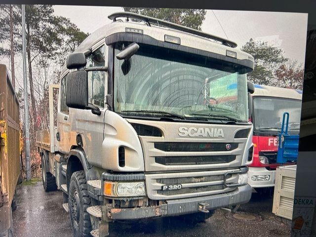 Camion cu platformă SCANIA P 320 4x4 /AC/Standhzg/EU6 Single Bereifung