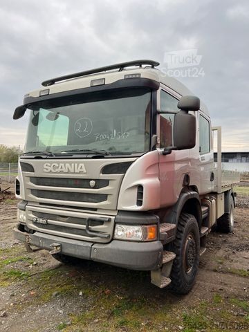 Camion cu platformă SCANIA P 320 4x4 /AC/Standhzg/EU6 Single Bereifung
